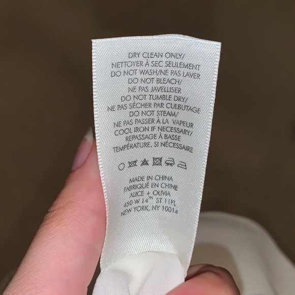 Alice & Olivia Asymmetrical White Wrap Dress—NWT - Picture 16 of 16